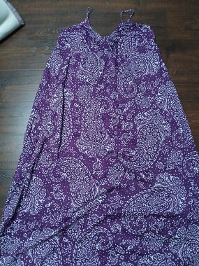 Purple Paisley Maxi Skirt
